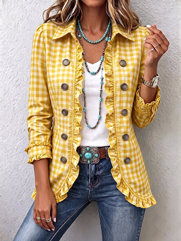 Gingham Jacket with Ruffles – product image 5