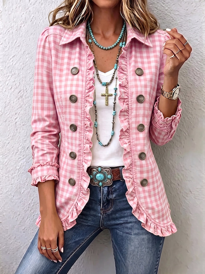 Gingham Jacket with Ruffles – product image 6