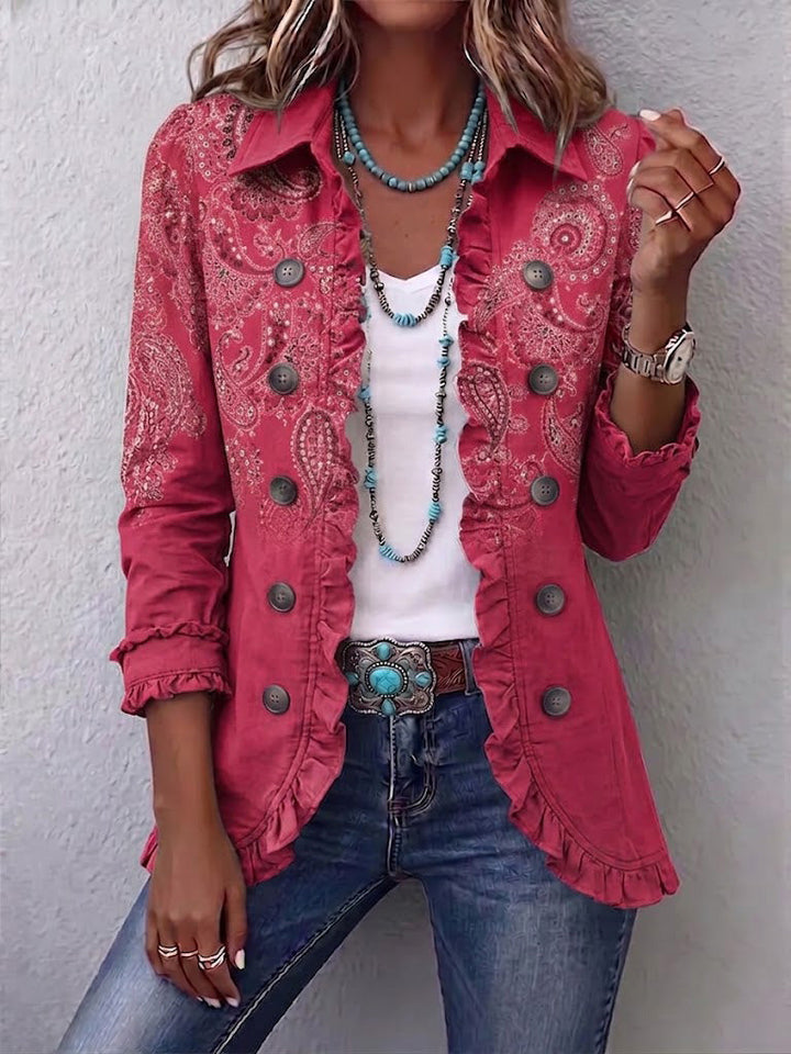 Pink Paisley Jacket with Ruffles – product image