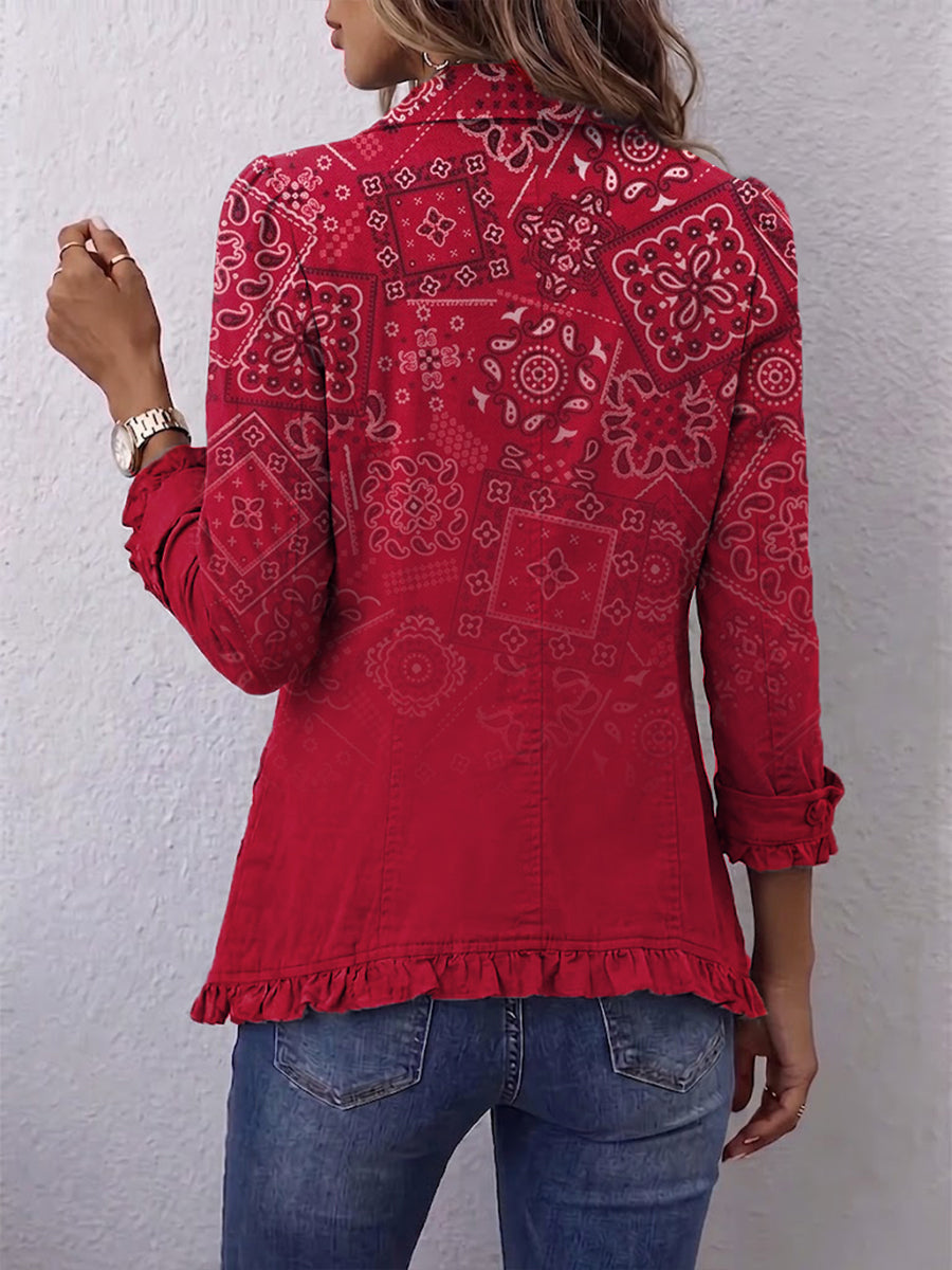Red Ombré Paisley Jacket – product image 2