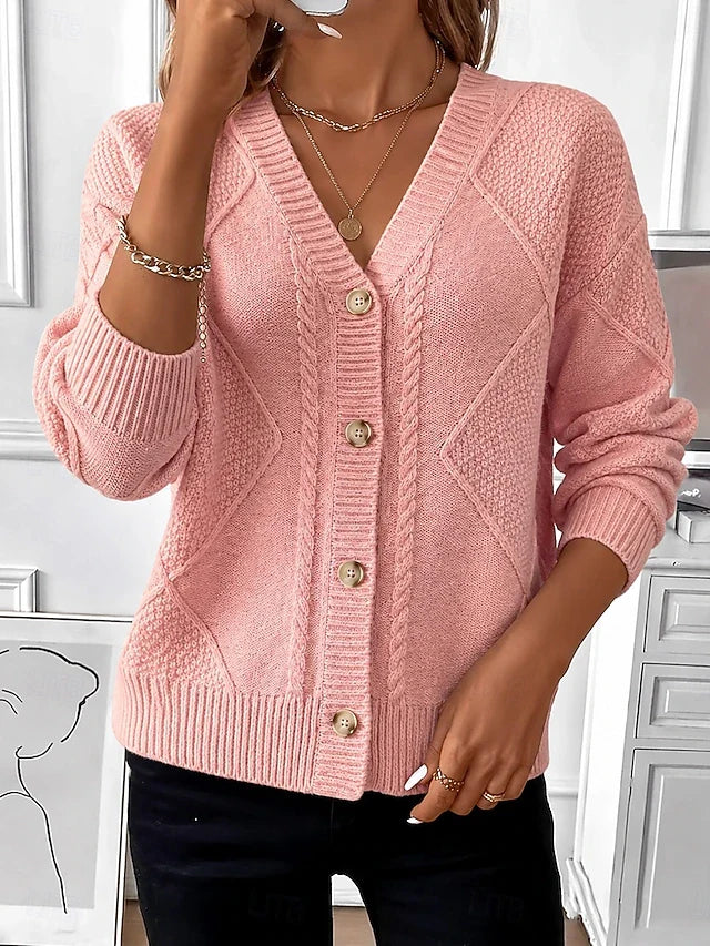 Women's Classic Cable Knit Cardigan
