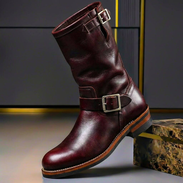 Women's Elegant Vintage-Style Leather Boots