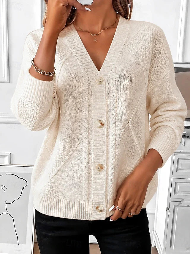 Women's Classic Cable Knit Cardigan