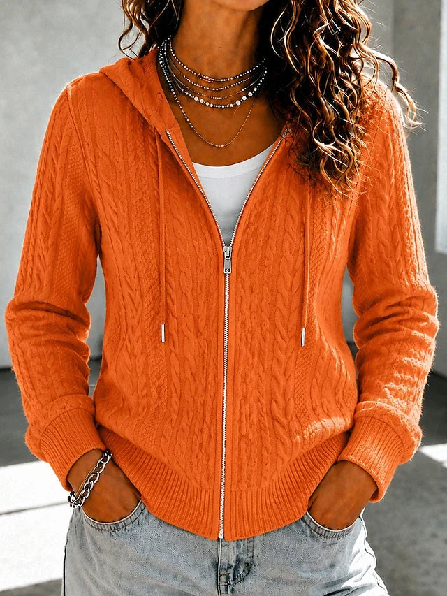 Women's Elegant Hooded Cardigan