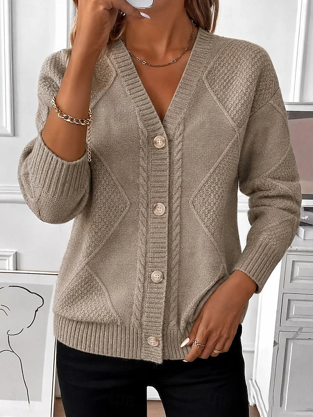 Women's Classic Cable Knit Cardigan