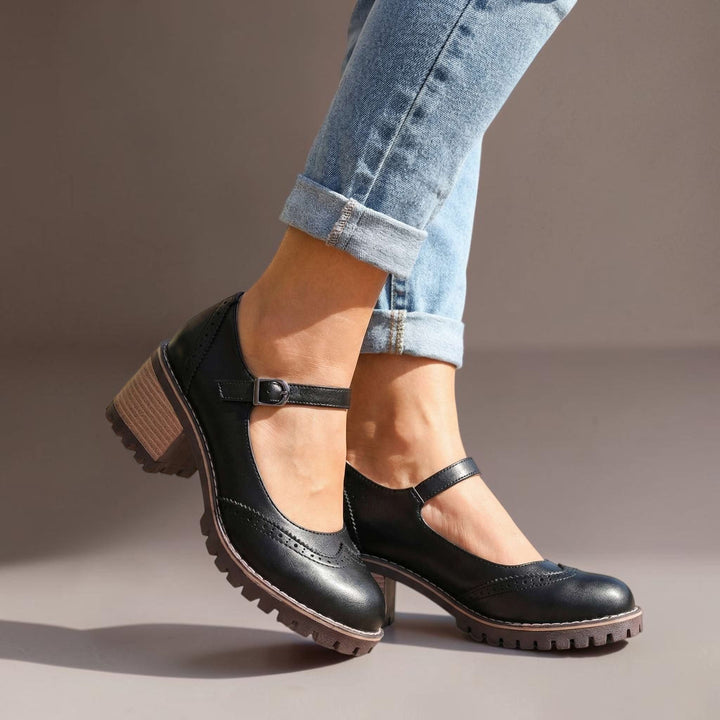 Women's Comfortable Block-Heel Mary Jane Shoes