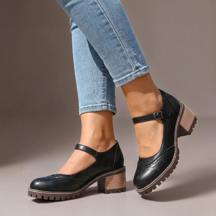 Women's Comfortable Block-Heel Mary Jane Shoes