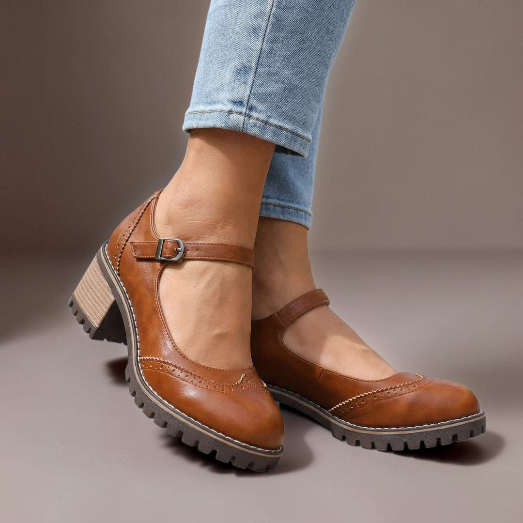 Women's Comfortable Block-Heel Mary Jane Shoes