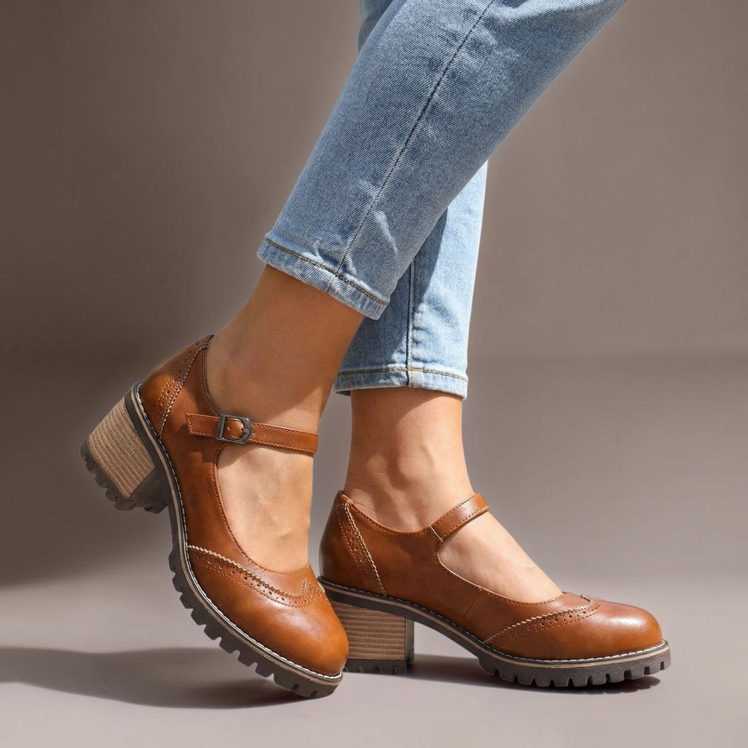 Women's Comfortable Block-Heel Mary Jane Shoes