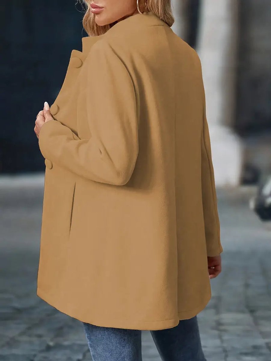 Women's Elegant Stand-Collar Long Blazer